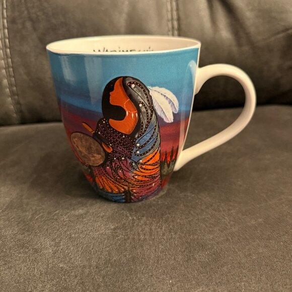 Aurora Drummer Ceramic Mug By Betty Albert For Wabimeguil With Signature Design - Picture 4 of 8